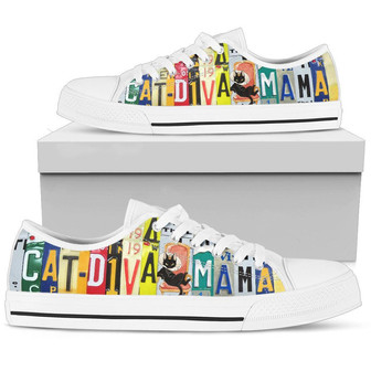 Cat Diva Mama Low Top Shoes - Monsterry