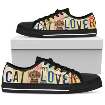 Cat Lover Low Top Shoes - Monsterry