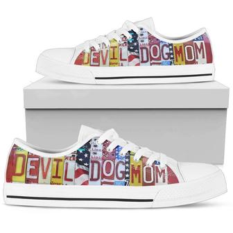 Devil Dog Mom Low Top Shoes - Monsterry