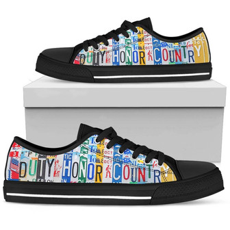 Duty Honor Country Low Top Shoes - Monsterry