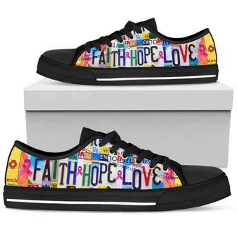 Faith Hope Love Low Top Shoes - Monsterry CA