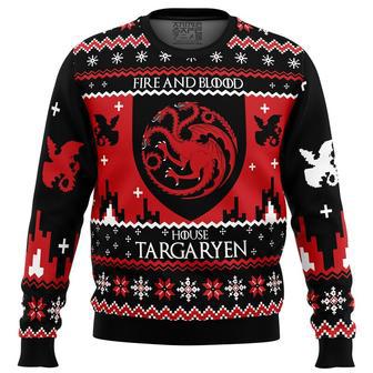 Game of Thrones House Targaryen Ugly Christmas Sweater, Ugly Christmas Sweater For Men Women | Favorety