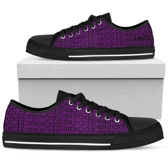 Grape Binary Love AMBRO Print "Jamie" Low Tops Black | Favorety