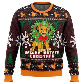 Hakuna Matata Lion King Ugly Christmas Sweater, Ugly Christmas Sweater For Men Women | Favorety AU