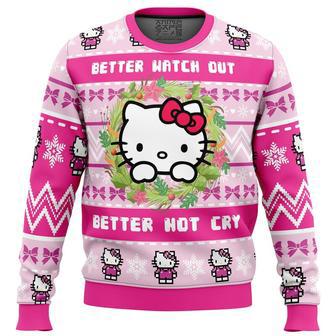 Hello Kitty is Coming to Town Ugly Christmas Sweater, Ugly Christmas Sweater For Men Women | Favorety CA