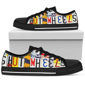Hot Wheels Black Low Top Shoes - Monsterry