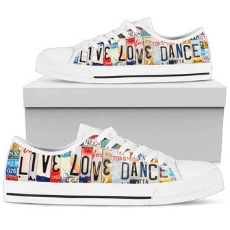 Live Love Dance Low Top Shoes - Monsterry