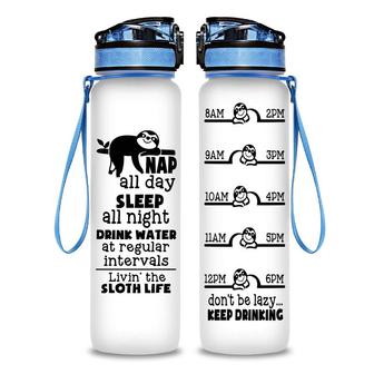 Living The Sloth Life Nap All Day Sleep All Night Hydro Tracking Bottle | Seseable CA