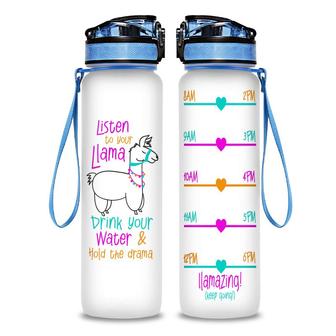 Llama Drink Your Water And Hold The Drama Hydro Tracking Bottle | Seseable CA