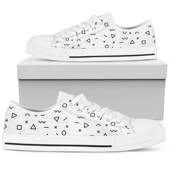 Minimal Geometric Shapes White Sole - Monsterry