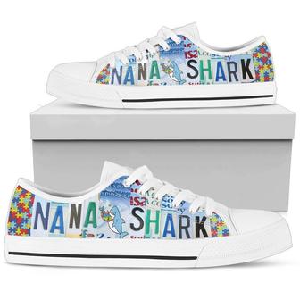Nana Shark Low Top Shoes - Monsterry