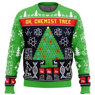 Oh, Chemist Tree Science Ugly Christmas Sweater, Ugly Christmas Sweater For Men Women | Favorety