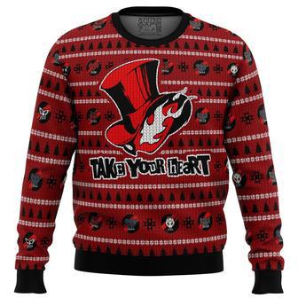 Persona 5 Take Your Heart Ugly Christmas Sweater, Ugly Christmas Sweater For Men Women | Favorety DE