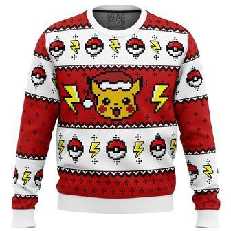 Pokemon Pikachu Ugly Christmas Sweater, Ugly Christmas Sweater For Men Women, ShopKetharses Shop | Favorety CA