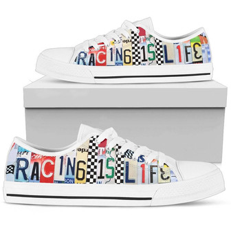 Racing Is Life Low Top Shoes - Monsterry
