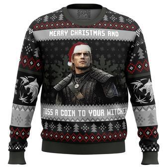 Santa Witcher The Witcher Ugly Christmas Sweater, Ugly Christmas Sweater For Men Women | Favorety AU