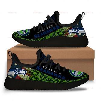 Seattle Reze Shoes Seahawks Flag Grunge Camo Reze Shoe Reze Shoes Canvas Shoes Running Shoes | Favorety DE