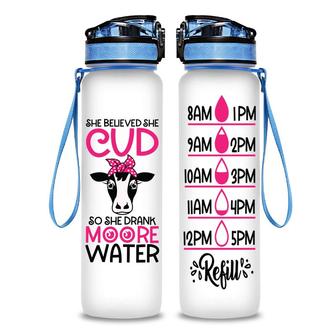 She Believed She Cud So She Drank Moore Water Cow Hydro Tracking Bottle | Seseable CA