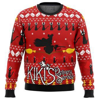 Silhouette Kiki's Delivery Service Ugly Christmas Sweater, Ugly Christmas Sweater For Men Women | Favorety UK