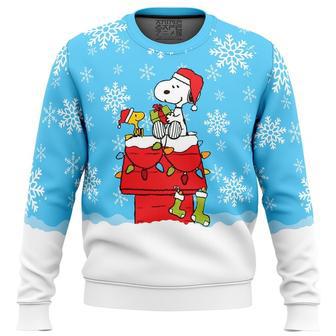 Snowy Christmas Snoopy Ugly Christmas Sweater, Ugly Christmas Sweater For Men Women | Favorety AU