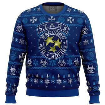 STARS Racoon City Police Resident Evil Ugly Christmas Sweater, Ugly Christmas Sweater For Men Women | Favorety