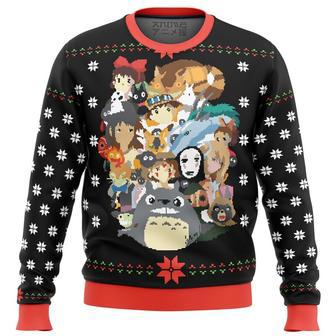 Studio Ghibli Xmas Main Ugly Christmas Sweater, Ugly Christmas Sweater For Men Women | Favorety UK