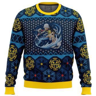 Trafalgar D Water Law One Piece Ugly Christmas Sweater, Ugly Christmas Sweater For Men Women | Favorety