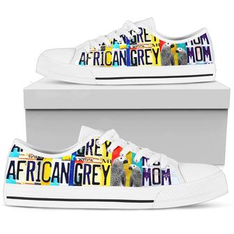 Women's Low Top Canvas Shoes For African Grey Parrot Mom - Monsterry