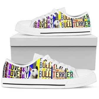Women's Low Top Licence Plate Shoes For Bull Terrier Lovers - Monsterry AU