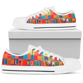 Women's Low Top Licence Plate Shoes For Curly Horse Mom - Monsterry