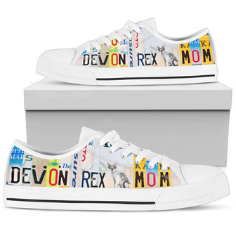 Women's Low Top Licence Plate Shoes For Devon Rex Mom - Monsterry