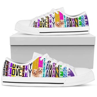 Women's Low Top Licence Plate Shoes For Havanese Lovers - Monsterry