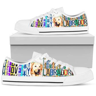 Women's Low Top Licence Plate Shoes For Labrador Lovers - Monsterry