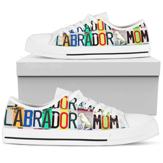 Women's Low Top Licence Plate Shoes For Labrador Mom - Monsterry