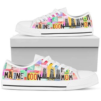 Women's Low Top Licence Plate Shoes For Maine Coon Mom - Monsterry AU