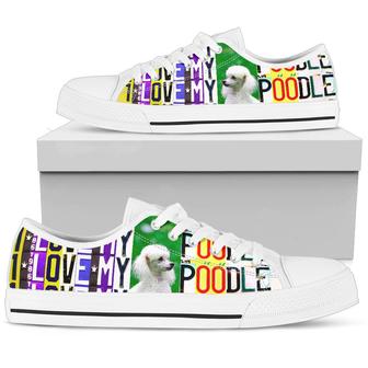 Women's Low Top Licence Plate Shoes For Poodle Lovers - Monsterry AU