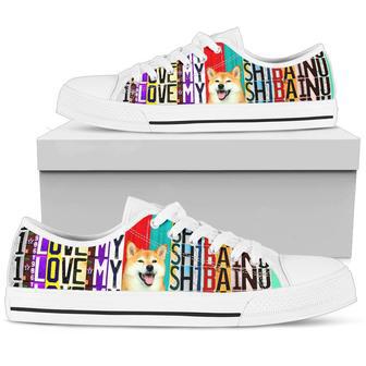 Women's Low Top Licence Plate Shoes For Shiba Inu Lovers | Favorety UK