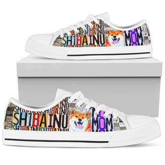 Women's Low Top Licence Plate Shoes For Shiba Inu Mom | Favorety CA