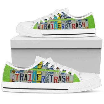 Womens Low Top White Trailer Trash - Monsterry