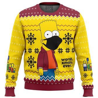 Worst Xmas Ever The Simpsons Ugly Christmas Sweater, Ugly Christmas Sweater For Men Women | Favorety