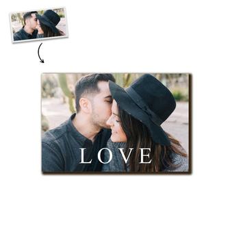 Custom Love Letter Photo Wood Panel | Custom Photo | Collage Photo Frame Gifts | Personalized Anniversary Wood Panel - Seseable