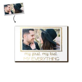 Custom My First My Last My Everything Photo Wood Panel | Custom Photo | Collage Photo Frame Gifts | Personalized Anniversary Wood Panel - Seseable