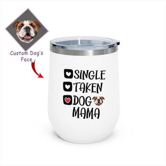 Custom Single Taken Dog Mom Photo Wine Tumbler | Custom Photo | Dog Mom Gifts | Personalized Dog Mom Wine Tumbler | Seseable CA