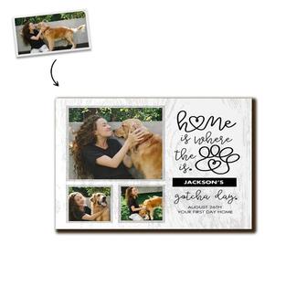 Custom Home Is Where The Dog Is Photo Wood Panel | Custom Photo | Dog Mom Puzzle Gift | Personalized Dog Wood Panel | Seseable CA