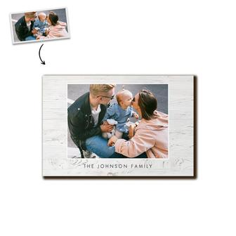 Custom Family White Frame Photo Wood Panel | Custom Photo | Family Photo Gifts | Personalized Family Wood Panel | Seseable CA