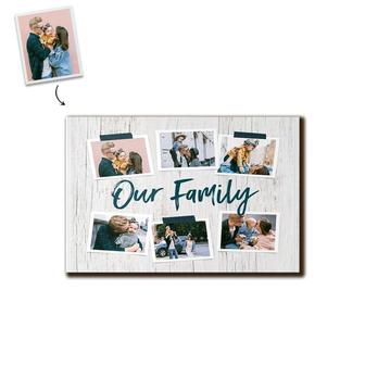 Custom Our Family Snapshots Photo Wood Panel | Custom Photo | Photo Gifts For Family | Personalized Family Wood Panel | Seseable CA