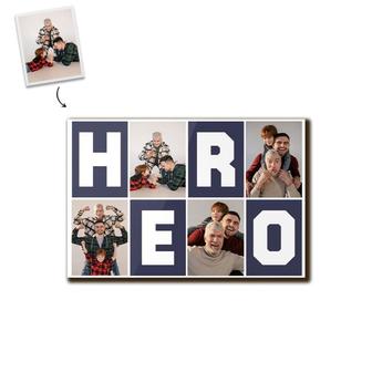 Custom Letterman Hero Photo Wood Panel | Custom Photo | Photo Gifts For Dad | Personalized Fathers Day Wood Panel - Seseable
