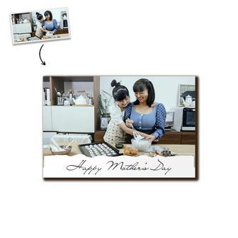 Custom Basic Mothers Day Photo Wood Panel | Custom Photo | Photo Gifts For Mom | Personalized Mothers Day Wood Panel - Seseable