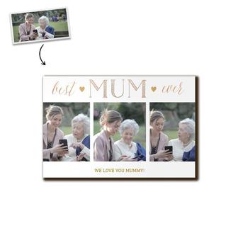 Custom Best Mummy Ever Photo Wood Panel | Custom Photo | Photo Gifts For Mom | Personalized Mothers Day Wood Panel - Seseable