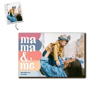 Custom Mama And Me Photo Wood Panel | Custom Photo | Gifts For Mom | Personalized Mothers Day Wood Panel | Seseable CA